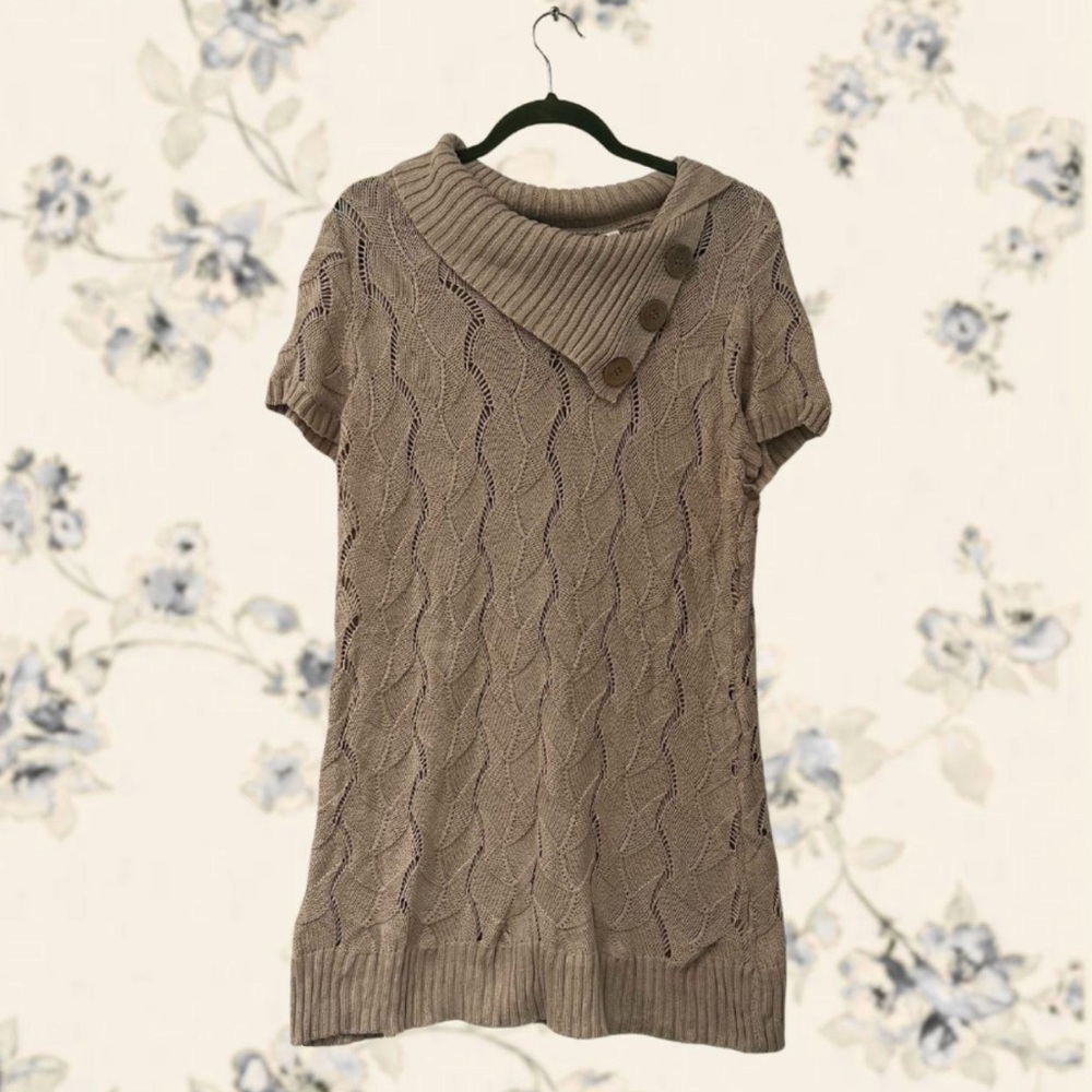 Cato Woman Tan Knit Cardigan